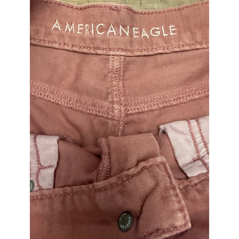 American Eagle Mom Shorts Womens Pink Highest Rise High Waisted Denim Shorts 6 - Picture 8 of 8